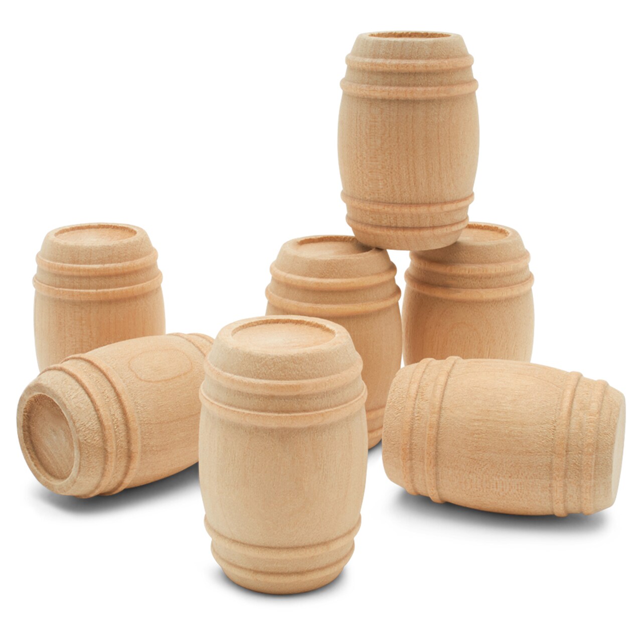 Wood Pickle Barrel 1-5/8 inch for Miniature Scale Model, Toy Train| Woodpeckers